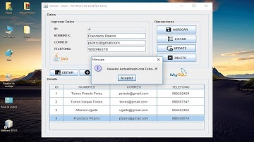 Como hacer CRUD en Java Escritorio MVC - Actualizar