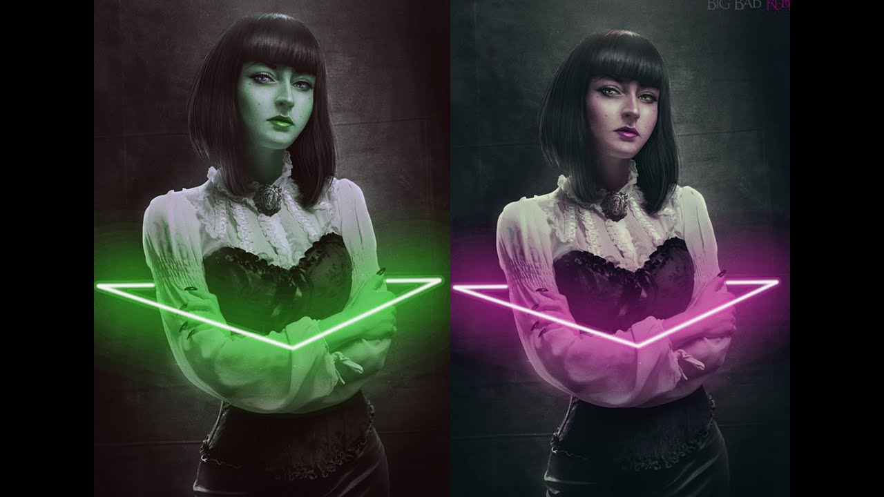 photoshop tutorial neon effect