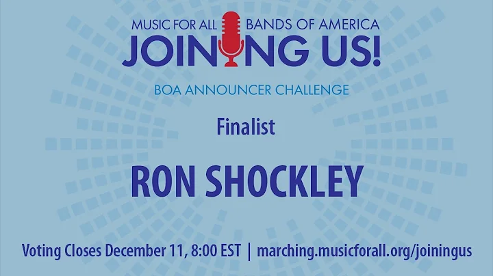 2021 Joining Us! Finalist - Ron Shockley