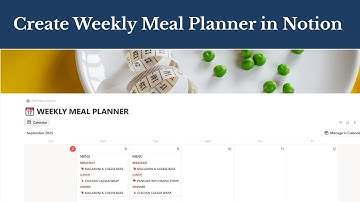 How to Create a Weekly Meal Planner in Notion | Step by Step Tutorial