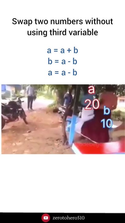 Swap two numbers without using the third variable 😅 - YouTube