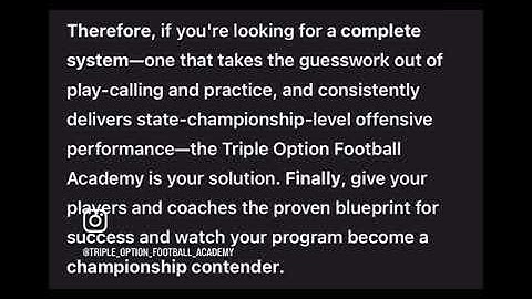 Transform Your Program: Join the Triple Option Football Academy