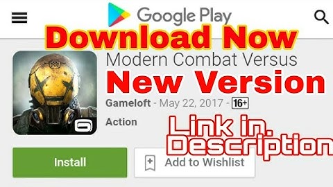 How to download & install Modern Combat Versus Unreleased Android Game (Hindi/Urdu)