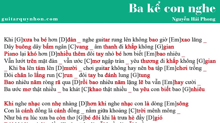 Hướng dẫn guitar ba kể con nghe hiển râu