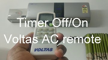Voltas AC remote Timer settings in Hindi