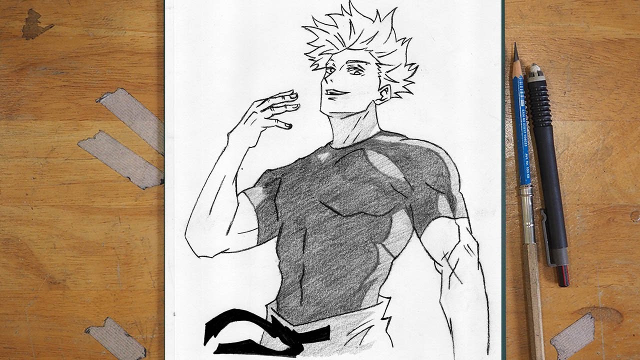 How to Draw Gojo Cool Pose | Jujutsu Kaisen Art Tutorial