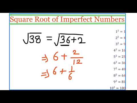 Best Way to find SQUARE ROOT by Trick | Imperfect Number's Square Root