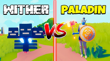 WITHER vs RIGHTEOUS PALADIN + ALL UNITS  (Epic battle) - Totally Accurate Battle Simulator  TABS