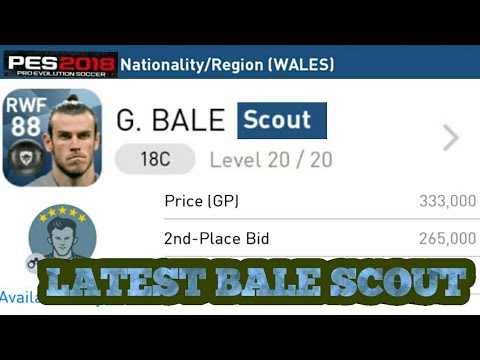 Gareth Bale Scout Latest 18C (Pes 2018 Mobile) - Youtube