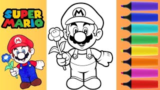 Coloring Super Mario Bros Coloring Page for Kids #coloring #artforkids