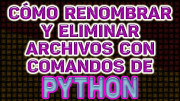 PROGRAMACIÓN EN PYTHON: Cómo renombrar y remover/eliminar archivos en Python.