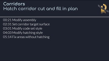 Corridors - Hatch corridor cut and fill in plan
