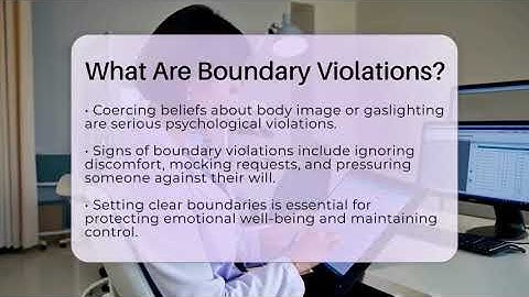 What Are Boundary Violations? - Inside Body Image