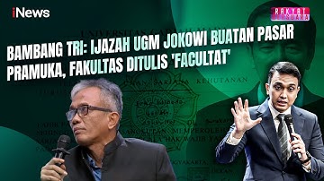 Bambang Tri Sebut Ijazah SD-S1 Jokowi Palsu: Buatan Pasar Pramuka | Rakyat Bersuara (16/9)