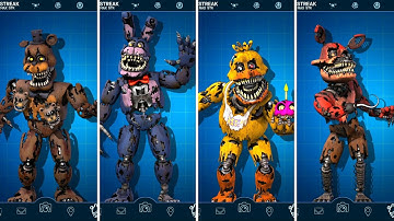 FNAF AR Nightmare Animatronics Jumpscare & Workshop Animations