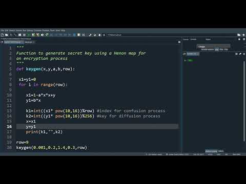 How to generate a secret key with Henon map for encryption? Secret key with 2D map