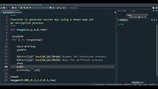 How to generate a secret key with Henon map for encryption Secret key with 2D map