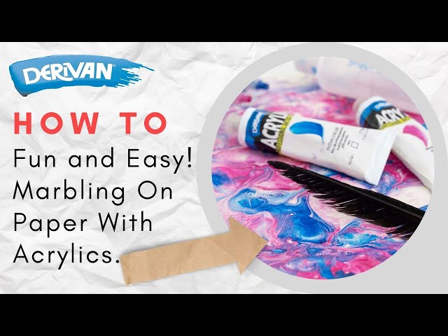 Learn to marble paper easily with acrylic paint, corn starch and water!