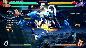 DBFZ S3 Kefla/UI Goku/SSJ Vegeta - SSJ Vegeta AA 2H combo extension using Kefla A Assist
