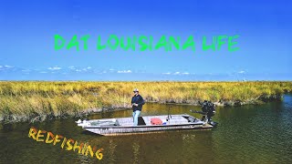Sight Fishing for REDFISH in the Marshes of South Louisiana! Less than a Foot of Water!