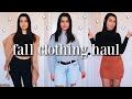 HUGE fall clothing try-on haul!! *shein, boohoo, prettylittlething, etc.*