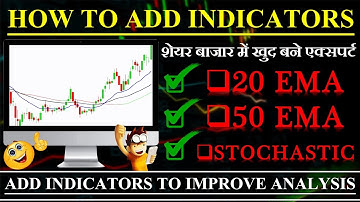 How To Add Indicators In Sharekhan TradeTiger 📊|| 20 EMA, 50 EMA, STOCHASTIC | Candlestick Indicator