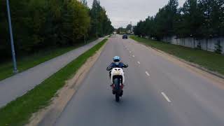 Stunt training (Yamaha Aerox)