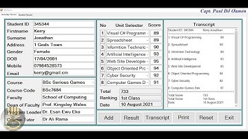 How to Create Student Result Recording System in Visual C++ with MYSQL Database - Part 4 of 4