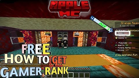 AppleMC | FREE HOW TO GET GAMER RANK |  Minecraft Server #AppleMC #RGYT #KsGamerKastup🇳🇵
