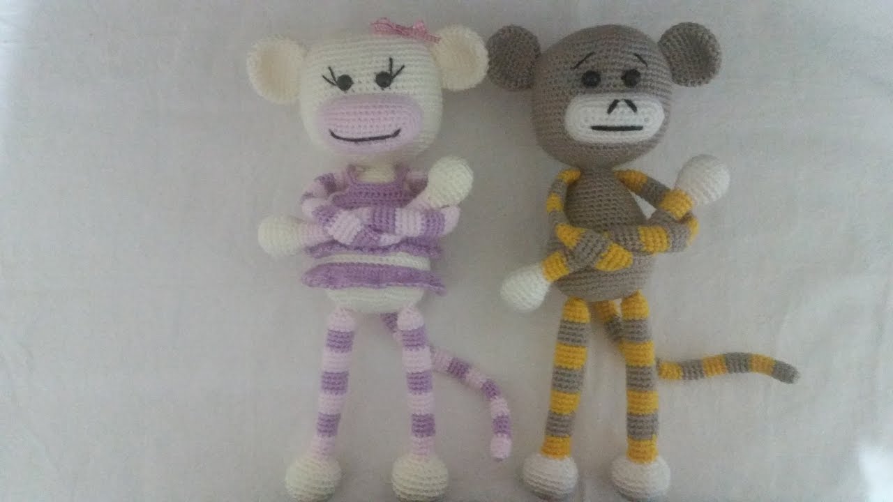 (Amigurumi ) Örgü Oyuncak Perde Tutucu Yapımı 5 (Crochet Amigurumi Curtain Holder Monkey 5)