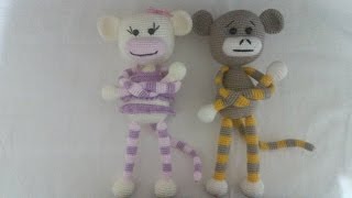 Amigurumi Örgü Oyuncak Perde Tutucu Yapımı 5 Crochet Amigurumi Curtain Holder Monkey 5