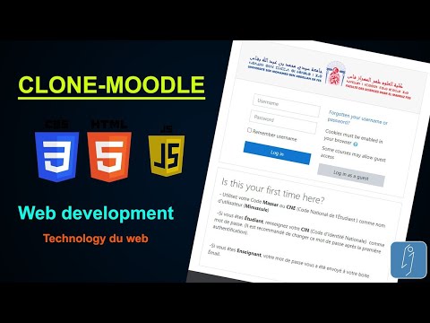 clone moodle a learning plateform | log in page