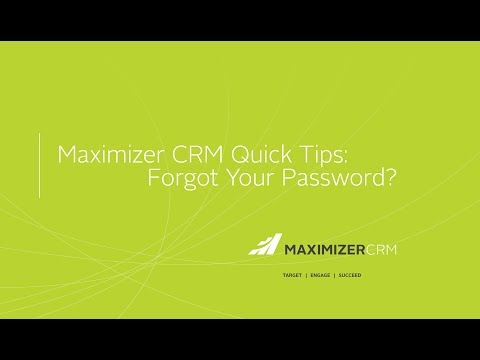 Maximizer CRM - Forgot Your Password?