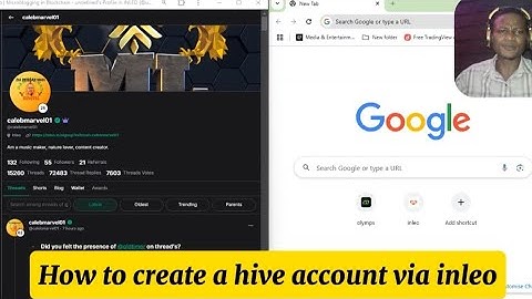 How to create a hive account via inleo