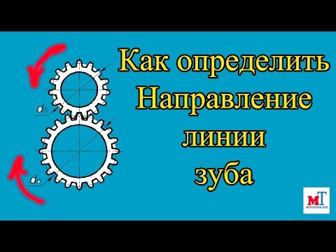 Как определить направление линии зуба косозубой цилиндрической шестерни