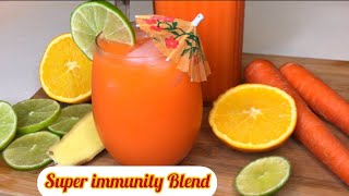 IMMUNE BOOSTING CARROT JUICE RECIPE WITH ORANGE AND GINGER ! DRINK FOR GLOWING SKIN.