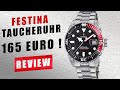 Taucheruhr - unter 200 EUR - Festina F20480/4 Automatik mit Saphirglas - Review | TEST | Deutsch