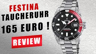 Taucheruhr - unter 200 EUR - Festina F20480/4 Automatik mit Saphirglas - Review | TEST | Deutsch