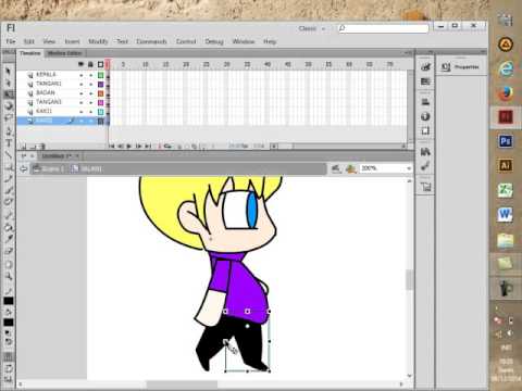 Membuat Animasi  Berjalan pada Adobe  Flash  YouTube