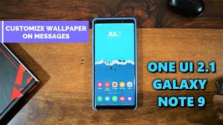 One UI 2.1 Samsung Galaxy Note 9 - Customize message background wallpaper screenshot 5