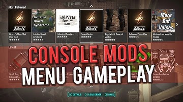 Fallout 4 - Console Mods BETA Menu Gameplay!