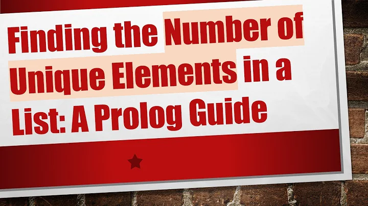 Finding the Number of Unique Elements in a List: A Prolog Guide