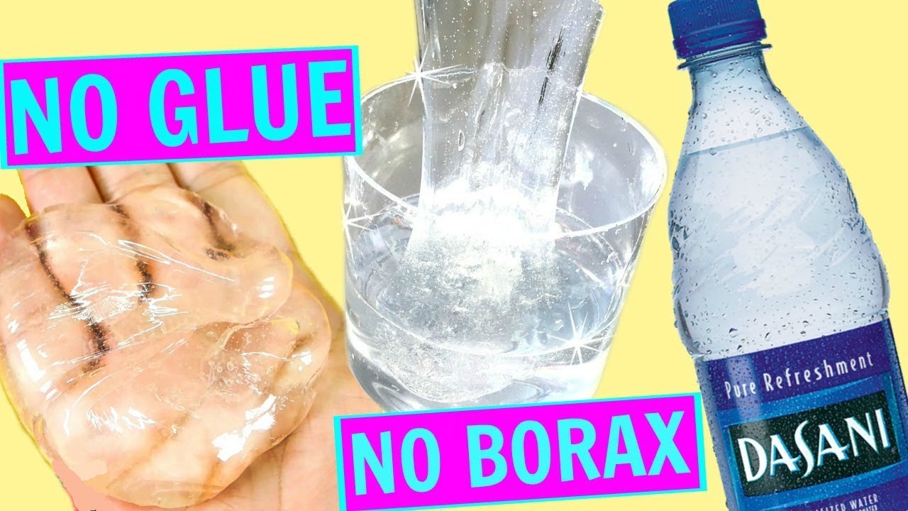 Water Slime How To Make Clear Slime Without Glue Without Borax Water Slime Recipes