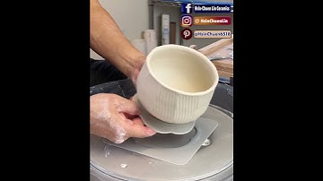 823. Making a Wiggle wire  faceted tea bowl