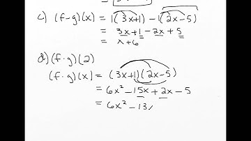 Sum, difference, and product of functions