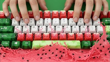 “Typing on Real Fruit Keyboard 🍎🍓🍍💻 | Both Hands Smash All Fruits | Hyperrealistic Juicy ASMR in 4K”