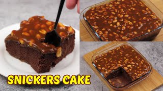 Snickers Cake [No Bake, No Oven, No Mixer]