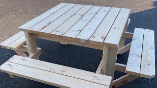 How to build a Square 4Bench Picnic Table