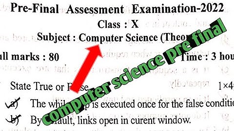 class 10 computer science pre final question paper|computer science pre final question paper 2022