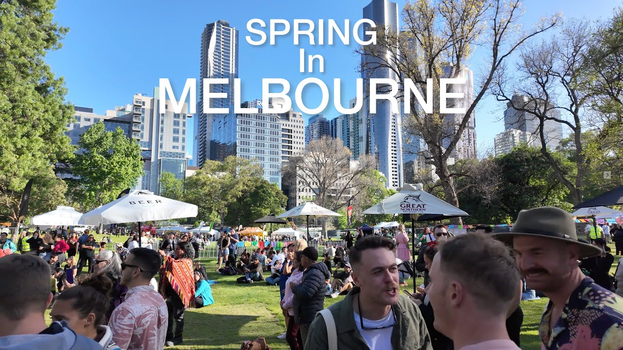Australia Spring October Walking Around Melbourne City in Spring October 2023 - YouTube